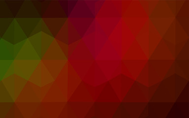 Obraz premium Dark Green, Red vector polygonal background.