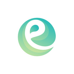 Letter E color logo