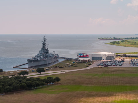 Aerial Image USS ALABAMA Battleship Memorial Park