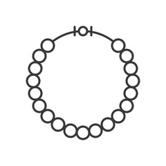 pearl or beads necklace, outline icon