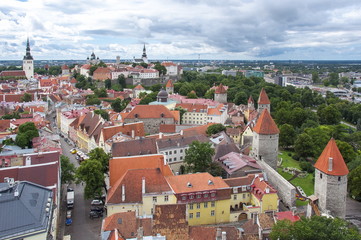 Fototapeta premium Walls and towers of old Tallinn, Estonia