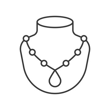 Necklace With Pendant, Jewelry Related, Outline Icon