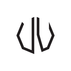 two letter UV octagon logo