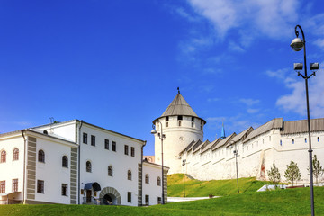 Fototapeta na wymiar Kazan Kremlin - the chief historic citadel of Tatarstan, situated in the city of Kazan, Russia.