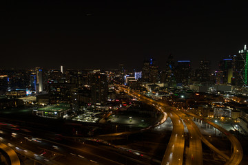 Fototapeta na wymiar Aerial photo Downtown Dallas Texas