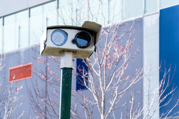 Road safety red light traffic camera in Melbourne, Australia.