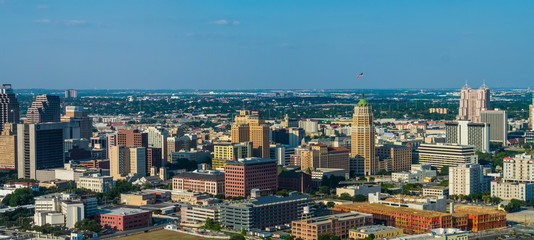Fototapeta premium Aerial panorama San Antonio Texas Downtown