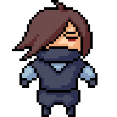 vector pixel art ninja © Saphatthachat