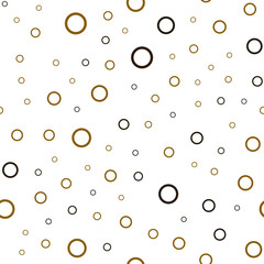 Dark Orange vector seamless texture with disks.