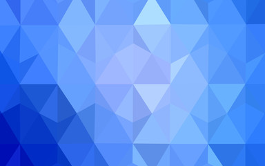 Light BLUE vector shining triangular backdrop.