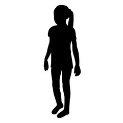 silhouette child, little girl