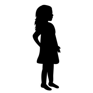 recommend clip art: silhouette of baby, little girl in dress