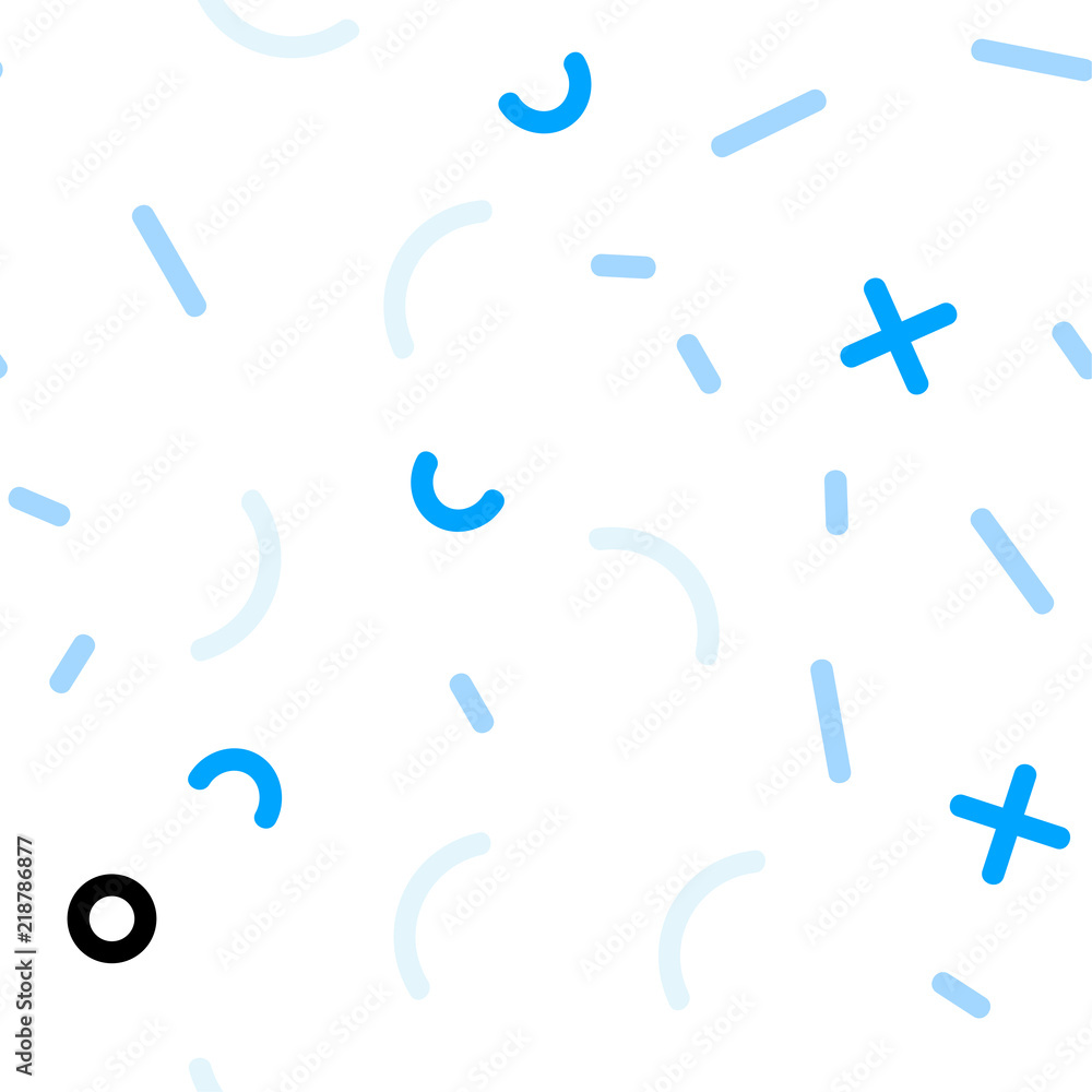 Poster light blue vector seamless texture with elements of lines.