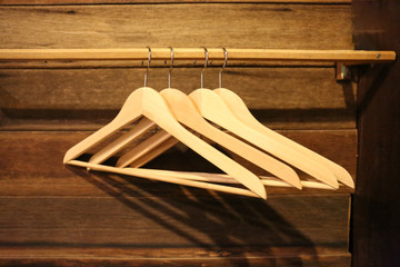 Vintage wooden hangers