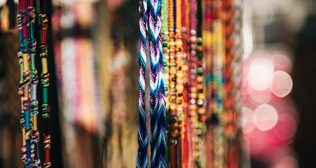 Colorful vivid handmade raided bracelets on the market
