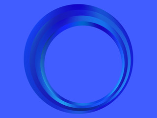 Obraz premium Gradient ring is blue. Fashionable frame, logo design. Vector illustration