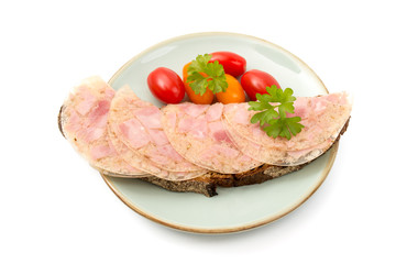 Brot mit Sülzwurst
