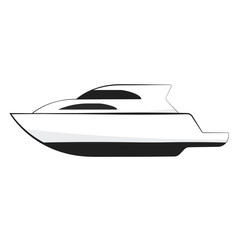 Yacht motor boat icon