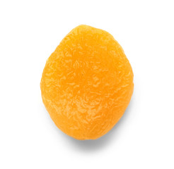 Dried apricot on white background