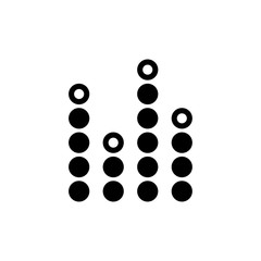 Music Equalizer Sound Waves. Flat Vector Icon illustration. Simple black symbol on white background. Music Equalizer Sound Waves sign design template for web and mobile UI element