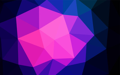 Fototapeta premium Dark Pink, Blue vector gradient triangles texture.