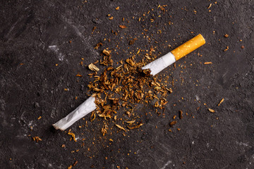 The way out of nicotine addiction. Fighting smoking. Smoking concept