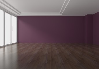 Empty room interior 3d rendering