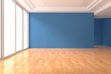 Empty room interior 3d rendering