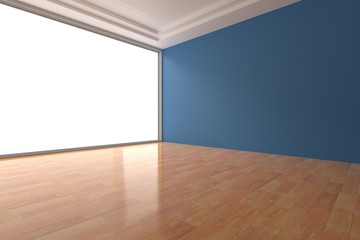 Empty room interior 3d rendering