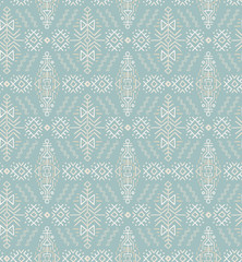 Vector Seamless Pattern in Ethnic Style. Creative tribal endless ornament, perfect for textile design, wrapping paper, wallpaper or site background. Trendy hand drawn boho tile.