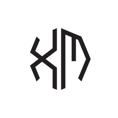 two letter XM octagon logo