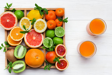 Fresh ripe sweet assorted exotic fruits