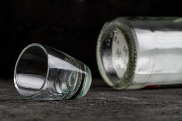 Alcoholism, depression, fighting alcohol dependence, harmful, unhealthy habits. Alcoholism concept