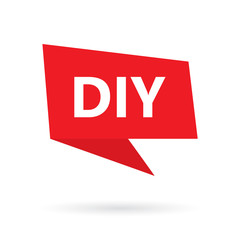 DIY (Do It Yourself) word on speach bubble- vector illustration