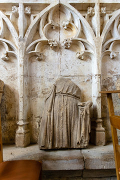 Basilique Notre-Dame d'Avioth, fragment d'une sculpture, Avioth, d&eacute;partement Meuse, r&eacute;gion Grand Est, France