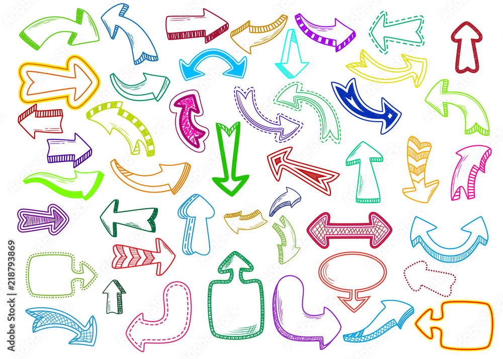 Poster arrow vector arrowheads direction or cursed arrow icons design up down narrow circle sign collection