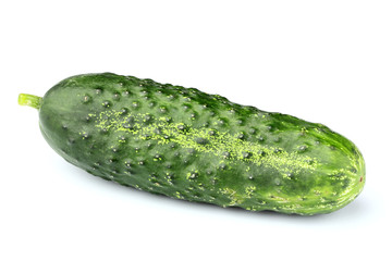 Cucumber closeup isolated.
