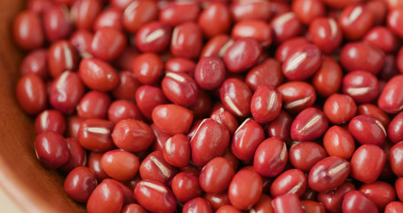 Obraz na płótnie Canvas Stack of red Adzuki bean