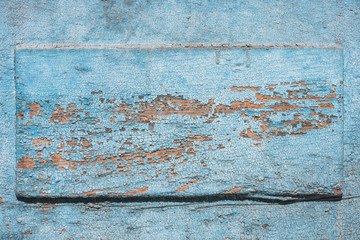 top view of aged blue weathered wooden background
