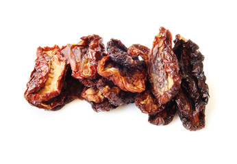 sun dried tomatoes isolated on white