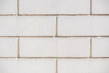 close-up view of white brick wall background