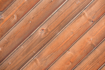 Obraz premium close-up view of brown wooden background with hardwood planks
