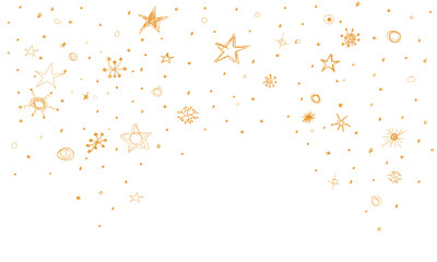 Stern Sterne Schnee Schneeflocken Hintergrund Gold Gelb