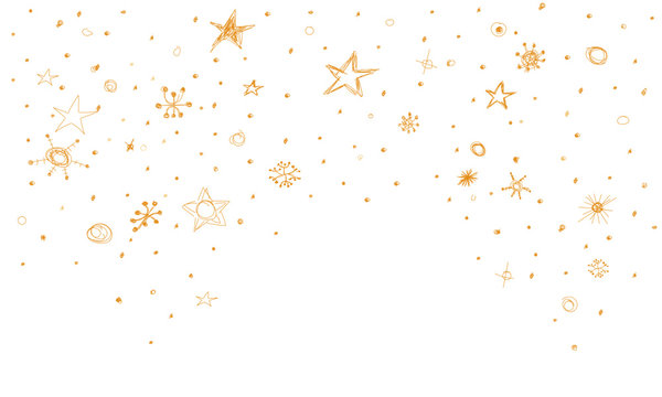 Stern Sterne Schnee Schneeflocken Hintergrund Gold Gelb