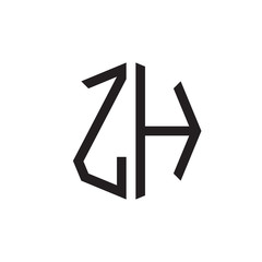 two letter ZH octagon logo
