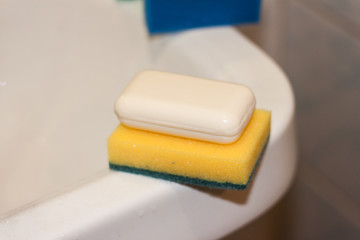 dish washing sponges and soap