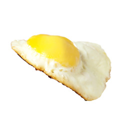 Fried egg for breakfast isolate on white background
