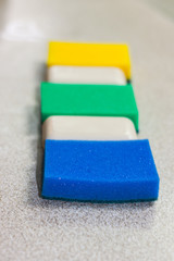 dish washing sponges and soap