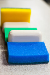 dish washing sponges and soap