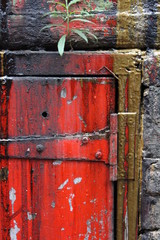 old door with lock